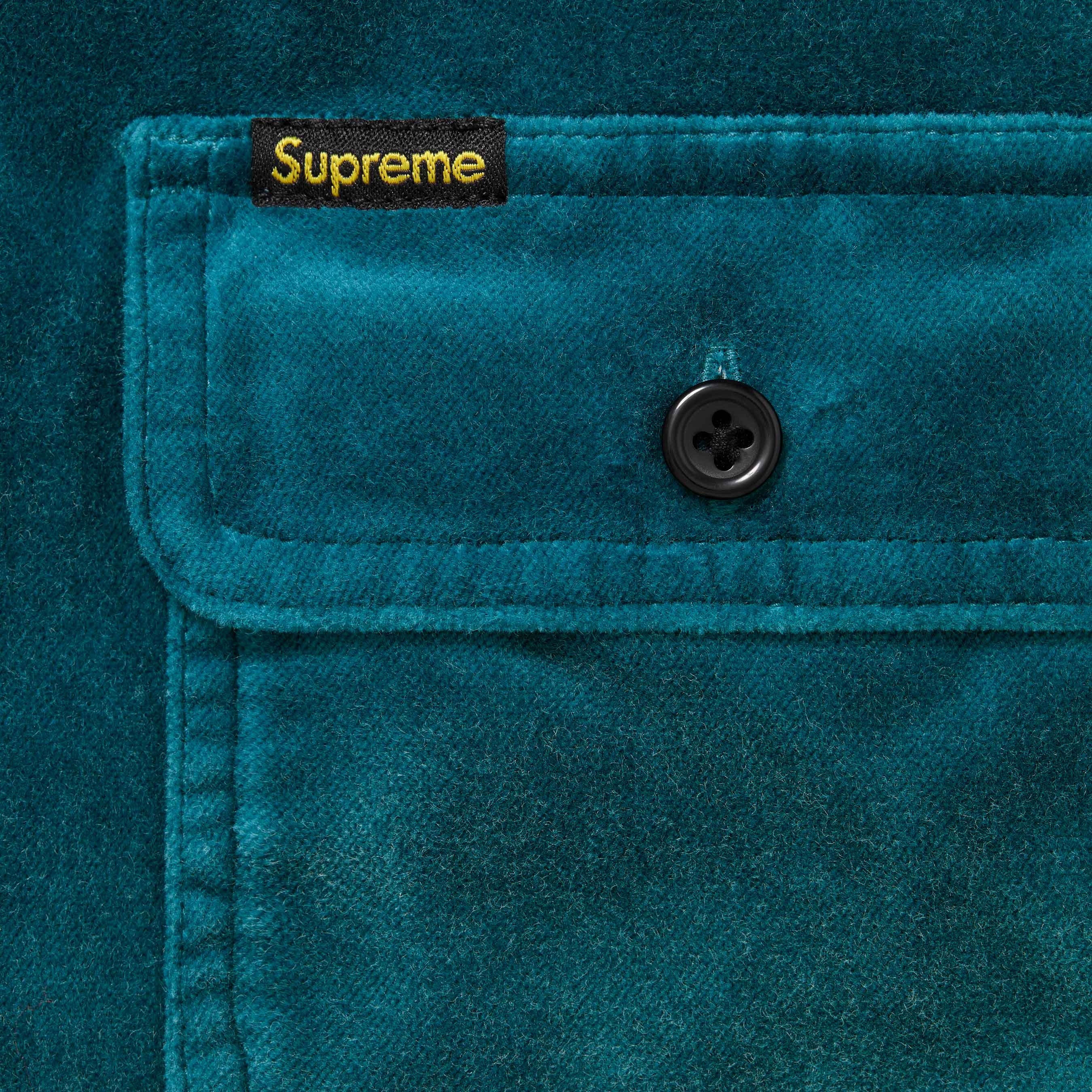 Quilted Lined Hooded Velvet Shirt view 9